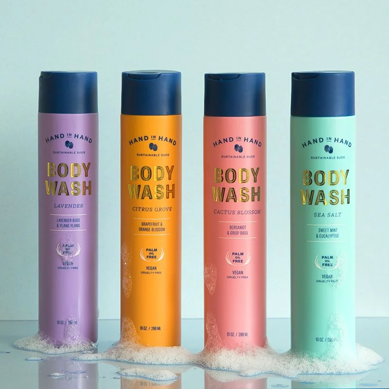 Body Wash Tube Colorful Sustainable Palm Oil Free Vegan