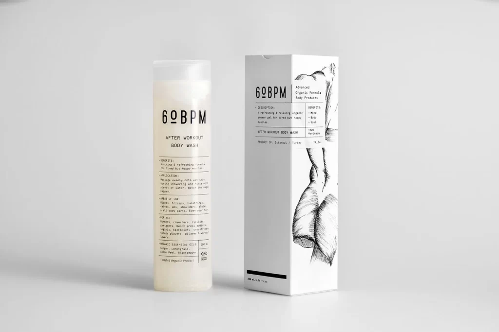 Body Wash Tube White Minimalist Skincare