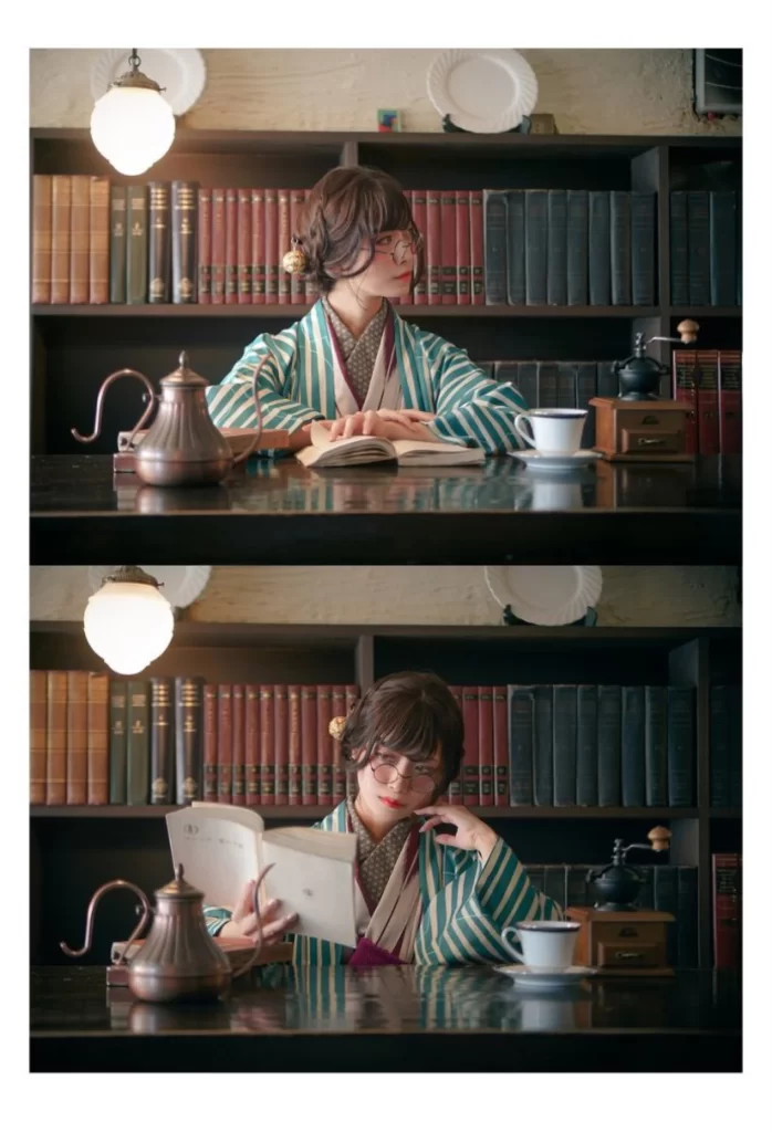 Bookshelf Reading Coffee Pot