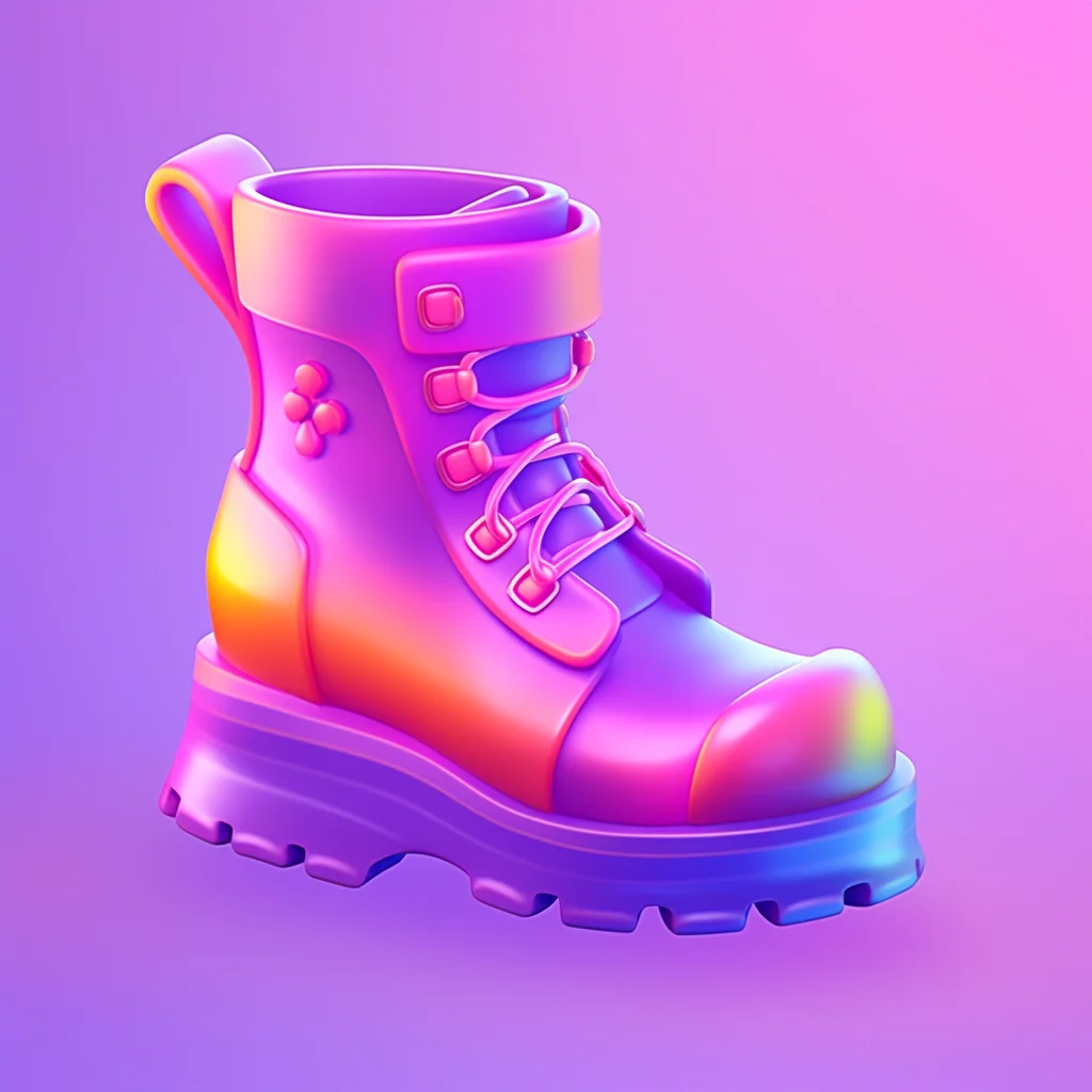 boot 3D lovely game icon boots cute Martin cartoon