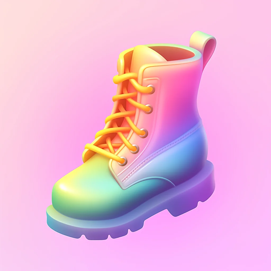 boots Martin boot lovely icon cartoon game 3D cute