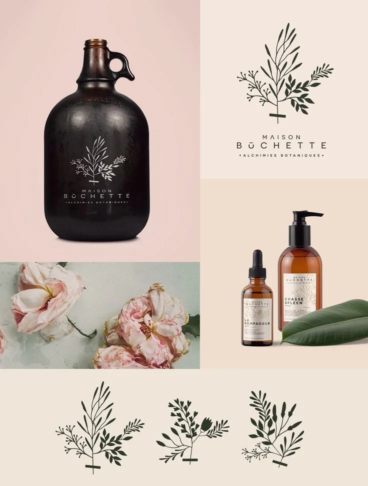 Botanical Alchemy Skincare Bottle Amber Glass Pump Dispenser