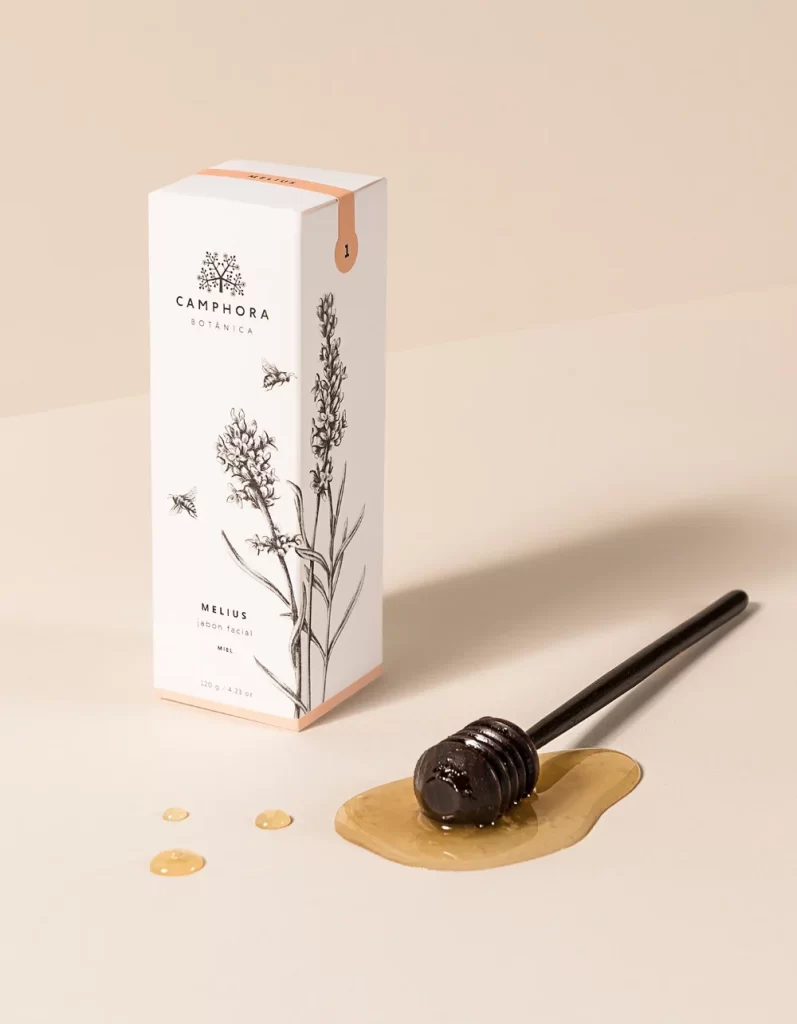 Botanical Skincare Box White Illustration Soap