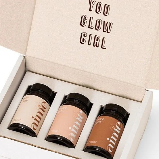 Boxed Skincare Set Brown Bottles
