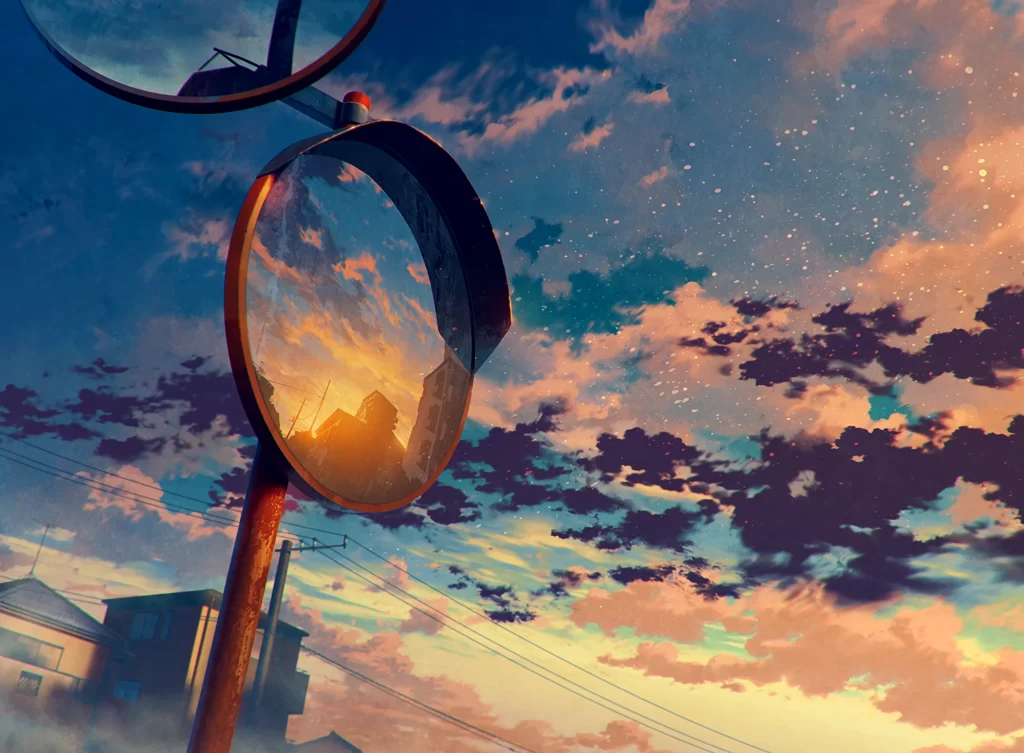 Boy Brown Hair Sunset Sky