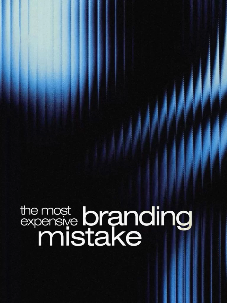 Branding Mistake Blue Text Graphic
