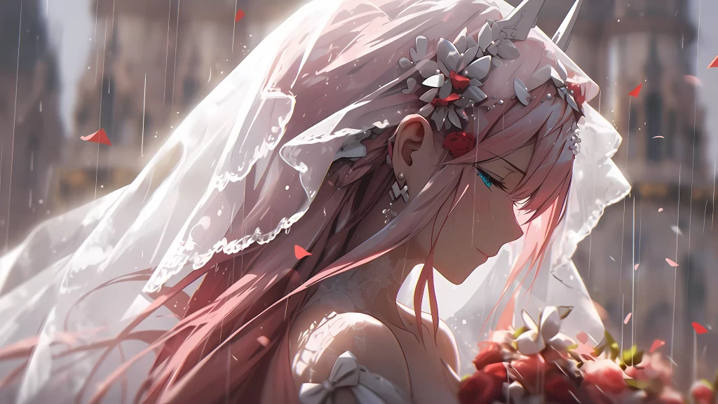 Bride Pink White Romantic Fantasy