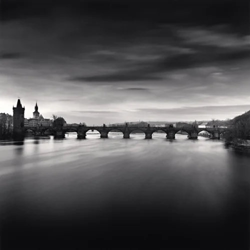 Bridge Dramatic High Contrast Atmospheric Cityscape