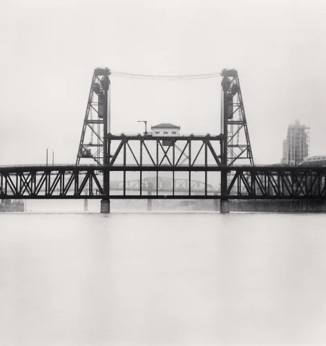 Bridge Foggy Dramatic Atmospheric Industrial High Contrast