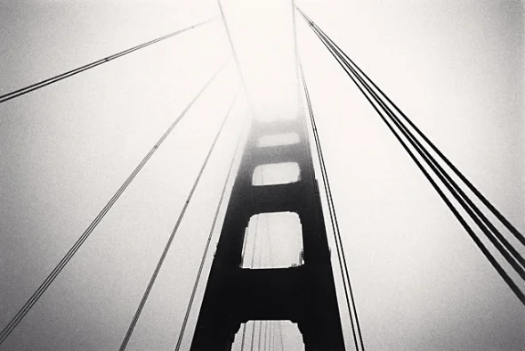Bridge Foggy Dramatic High Contrast Mysterious