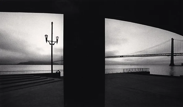 Bridge Minimalist High Contrast Moody Atmospheric Cityscape
