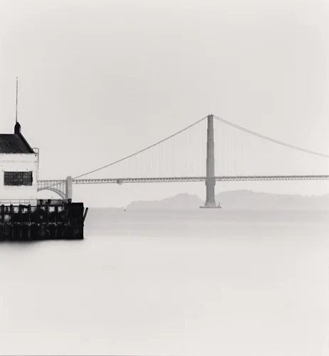 Bridge Minimalist High Contrast Atmospheric Cityscape