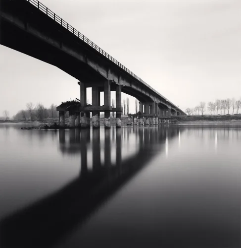 Bridge Reflections Minimalist High Contrast Mysterious
