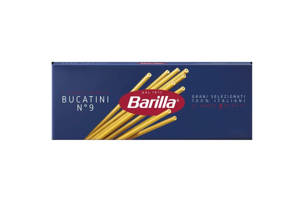 Bucatini Pasta Blue Red White