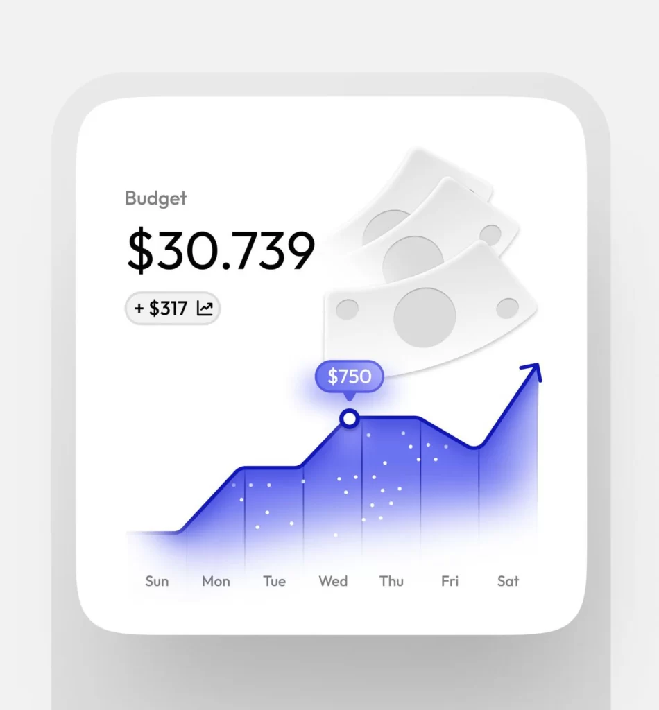 Budget Graph Money Chart Blue
