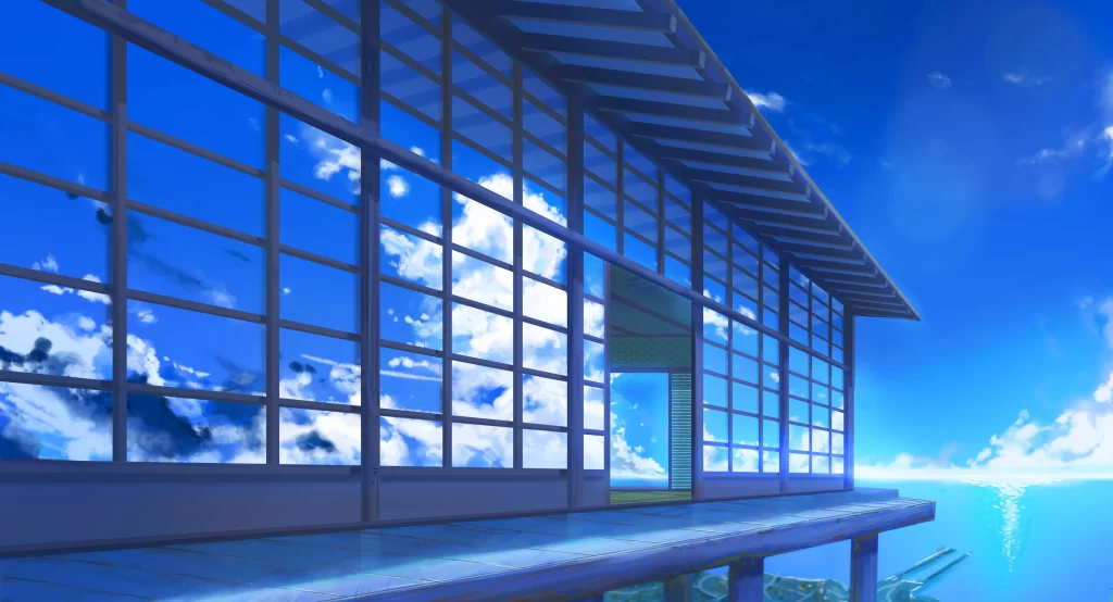 Building Blue White Clouds Futuristic