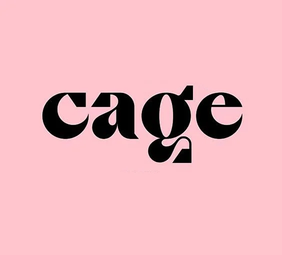 Cage Pink Black Typography