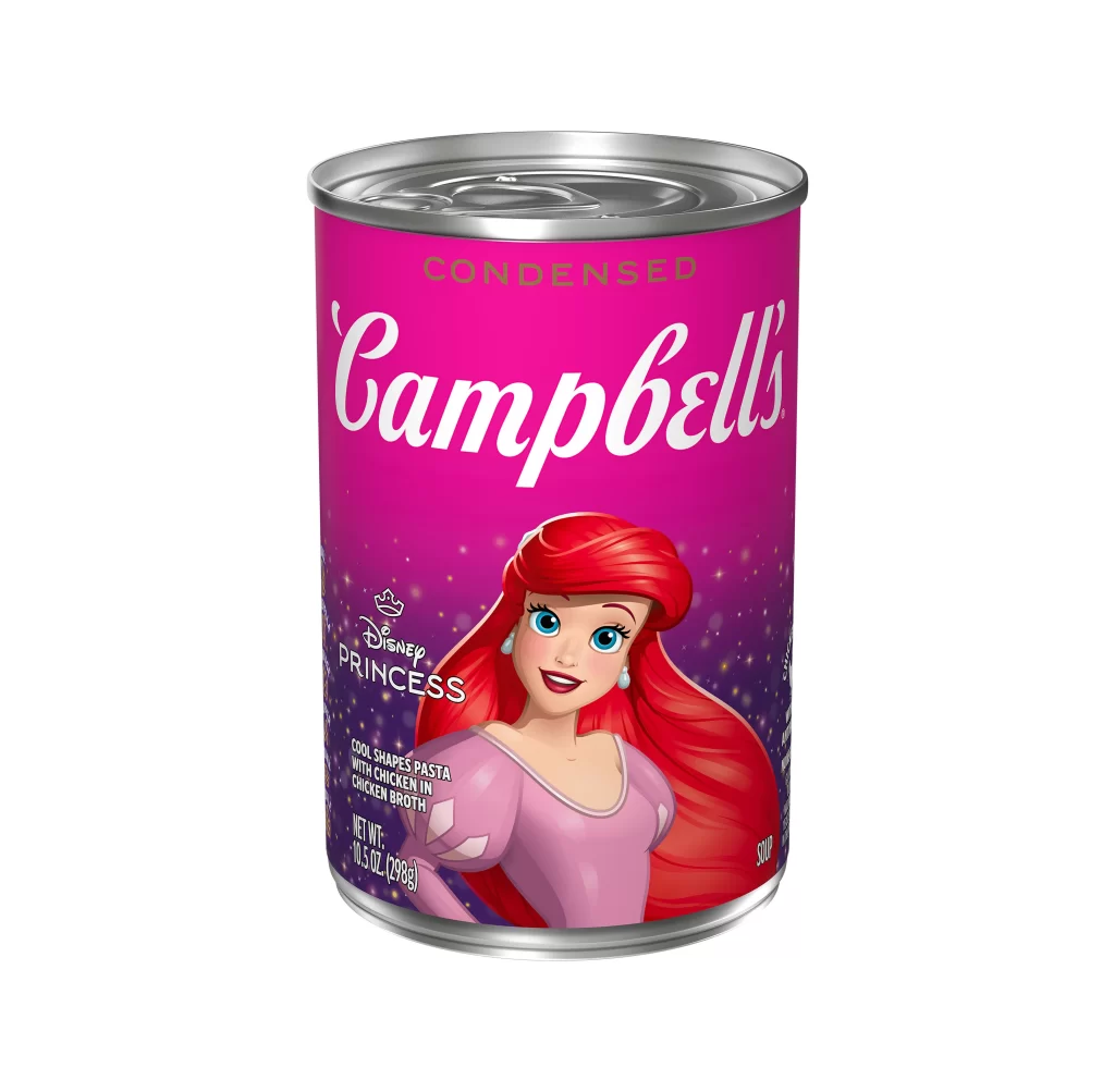Campbell’s Soup Pink Purple Disney Princess