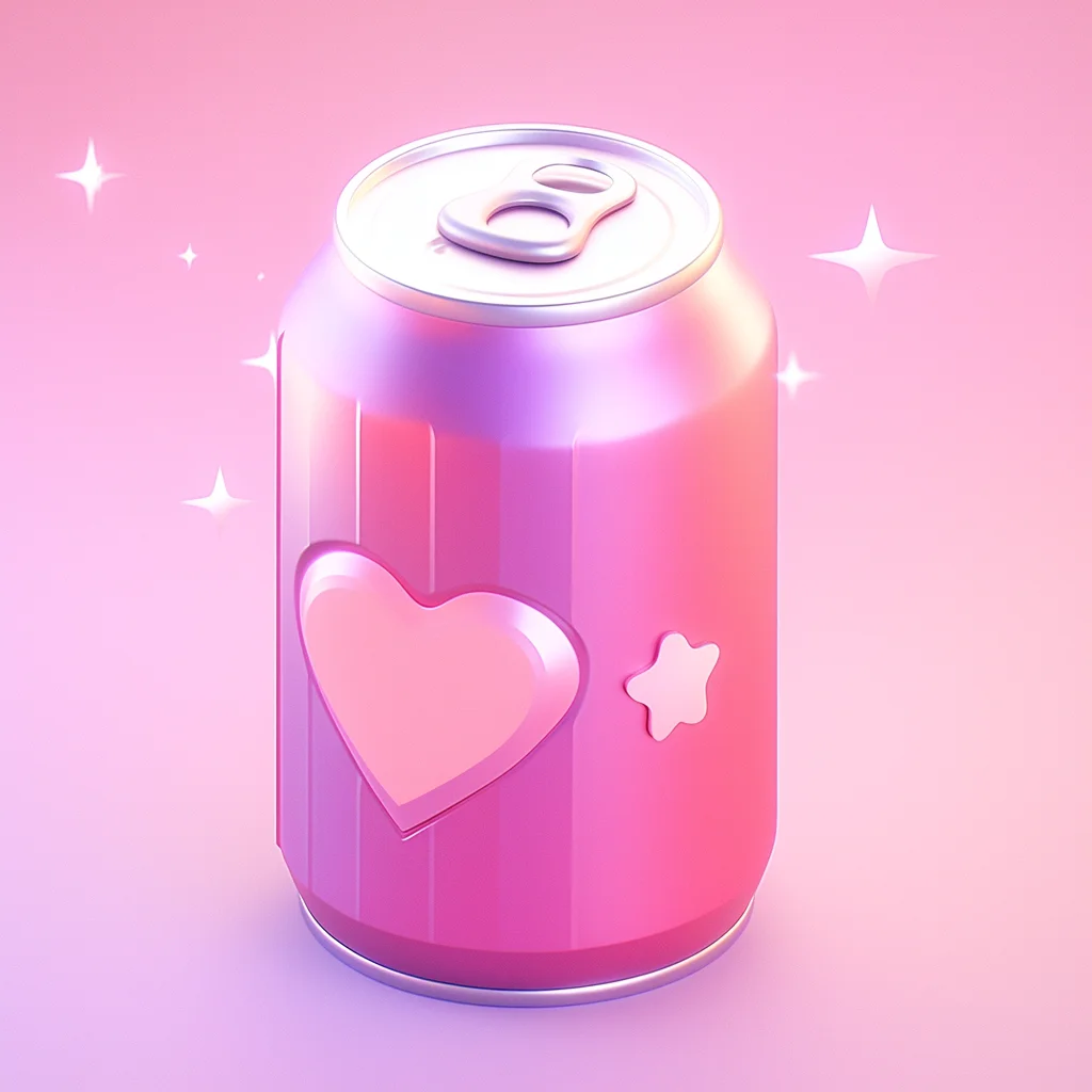 can 3D icon game cartoon cute lovely