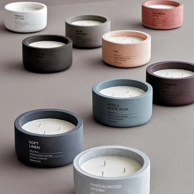Candle Ceramic Neutral Modern Scented