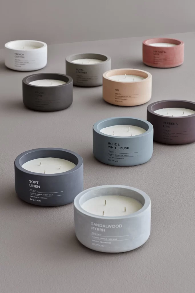 Candles Ceramic Neutral Colors Modern Design Scented
