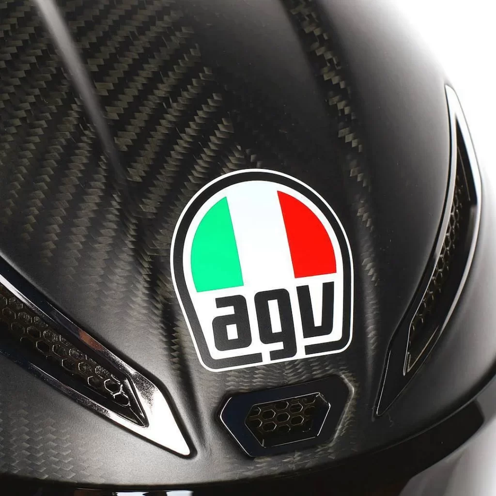 Carbon Fiber Black Italian Flag Logo