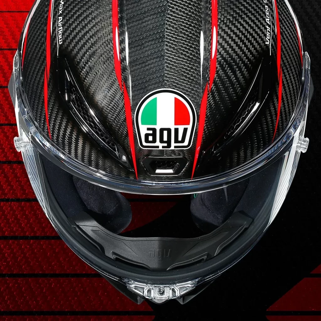 Carbon Fiber Red Black Italian