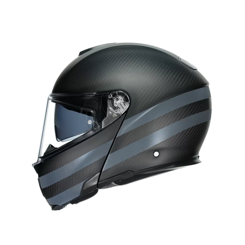 Carbon Silver Helmet Front View
