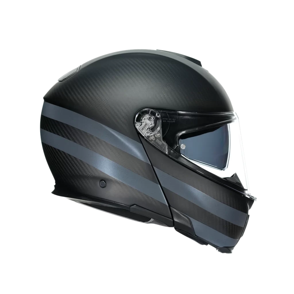 Carbon Silver Helmet Side Profile
