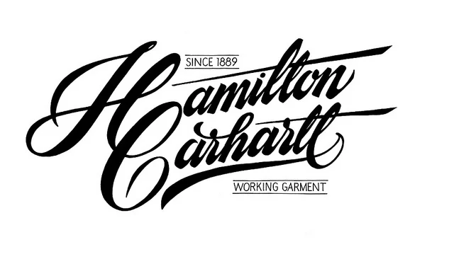 Carhartt Logo Black White Working Garment