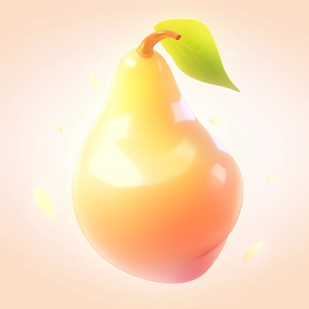 cartoon game 3D icon cute pear lovely