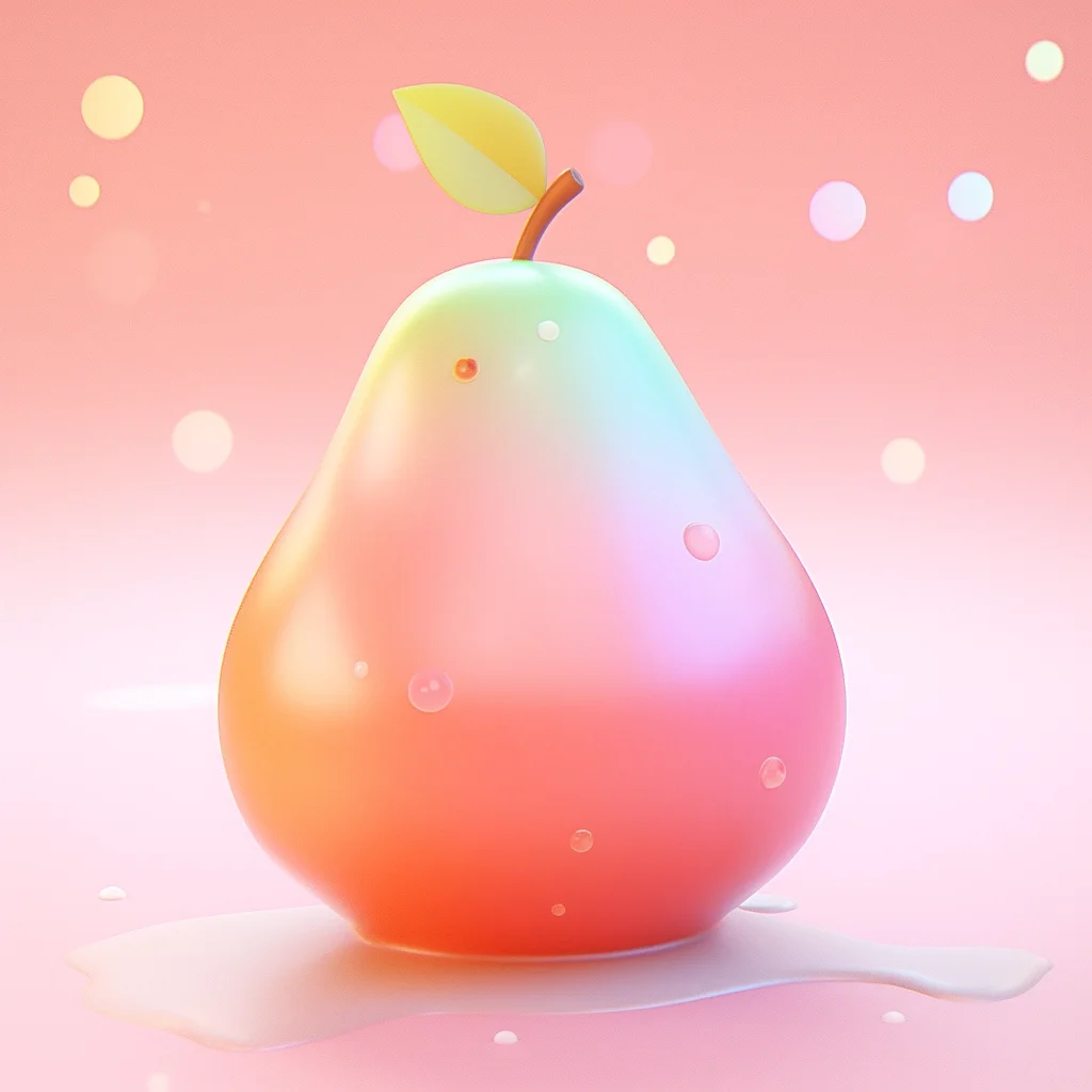 cartoon game cute lovely pear 3D icon
