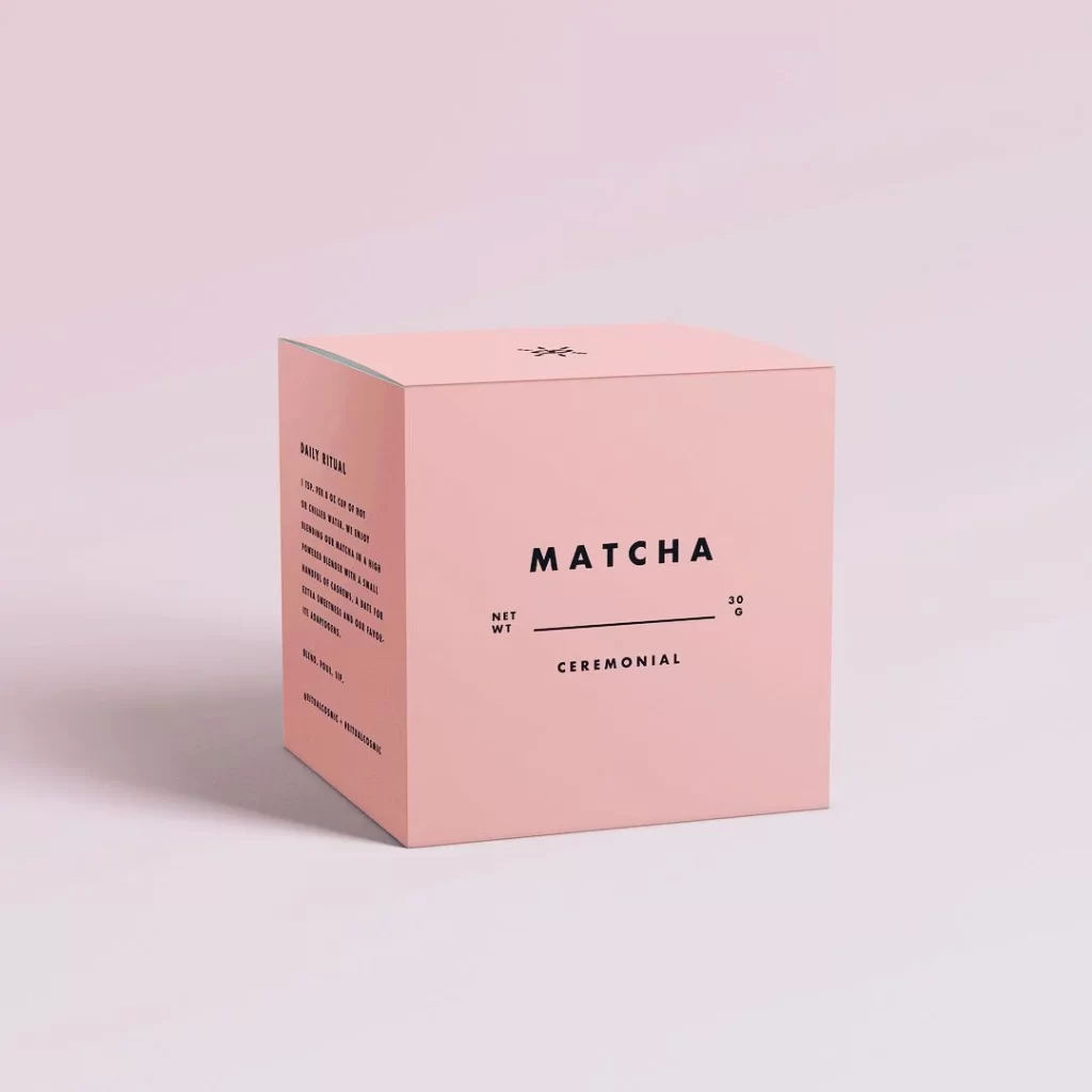 Ceremonial Matcha Box Pink Minimalist