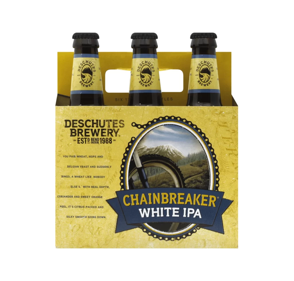 Chainbreaker White IPA Yellow Blue Packaging