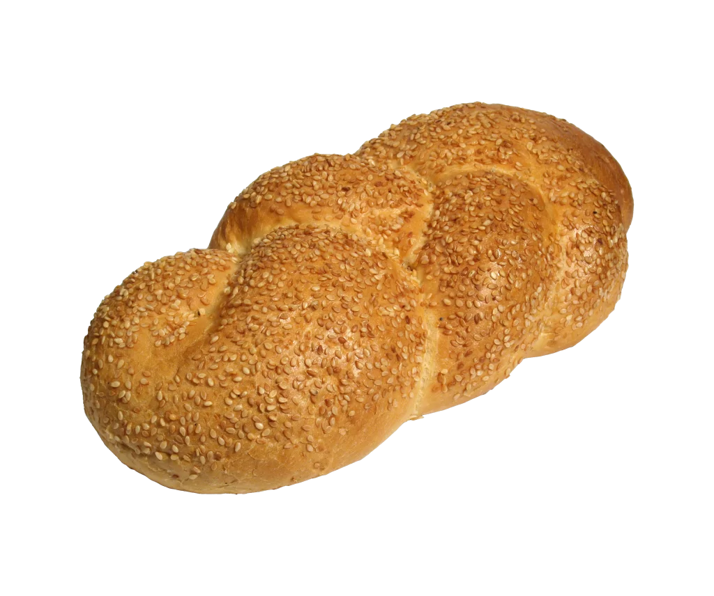 Challah Braided Sesame Seeds Golden Brown Soft Crusty