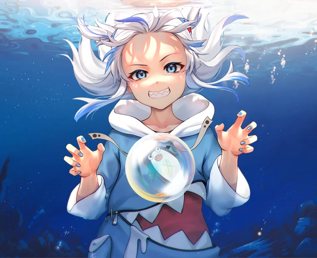 Character Blue White Fantasy Underwater