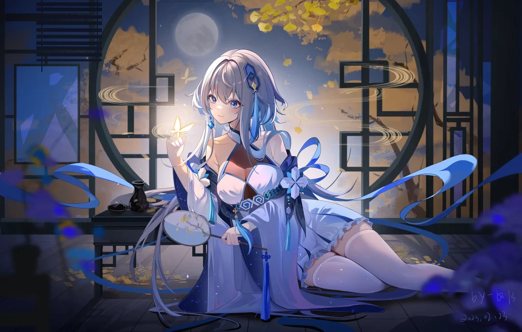 Character Blue White Traditional Fantasy