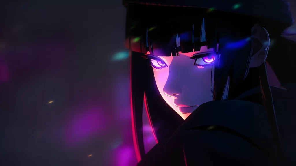 Character Purple Blue Neon Anime