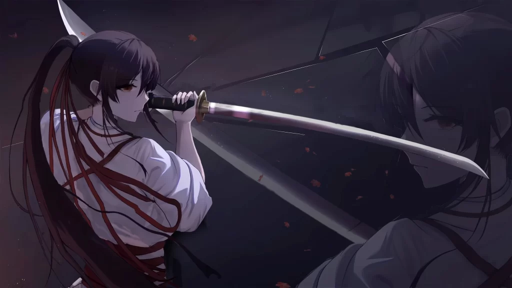 Character Sword Dark Red White Fantasy