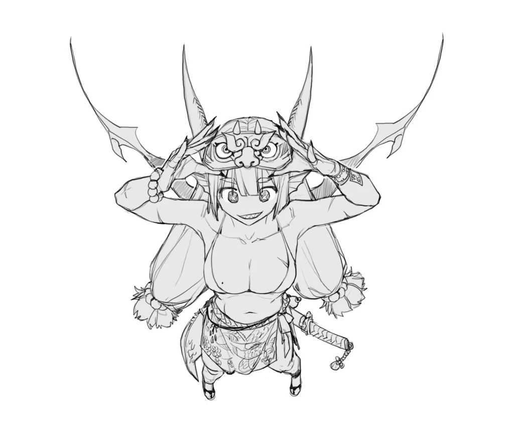 Character Warrior Monochrome Battle