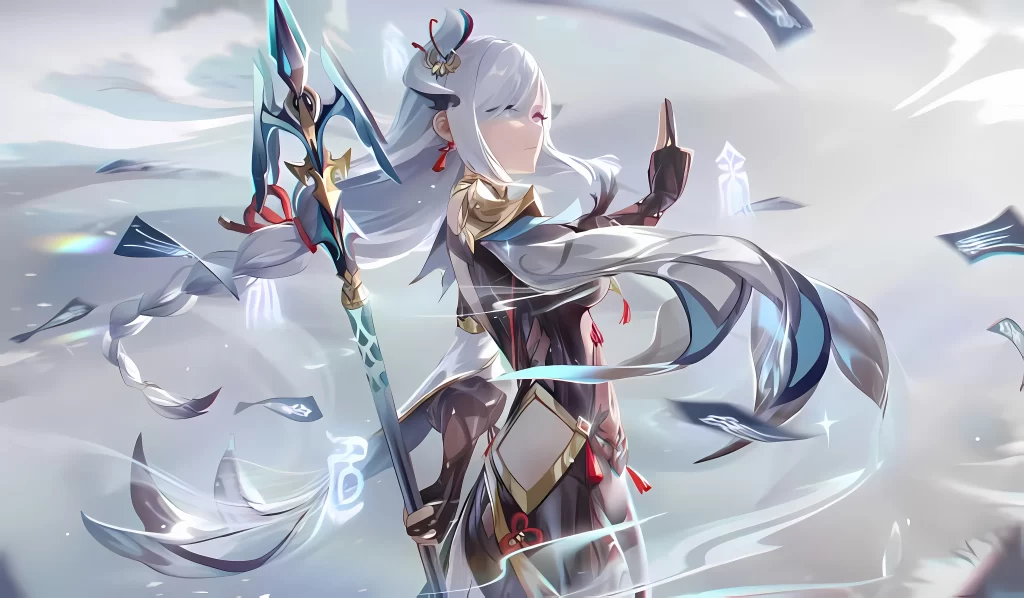 Character White Blue Fantasy Dynamic