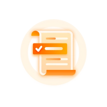 Checklist Icon Orange White