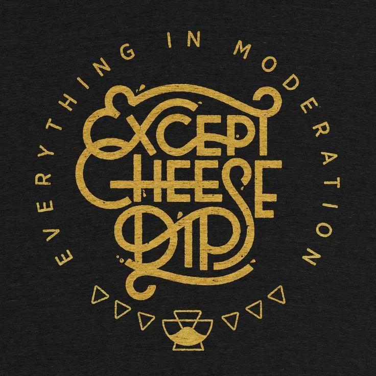 Cheese Dip Yellow Black Typography
