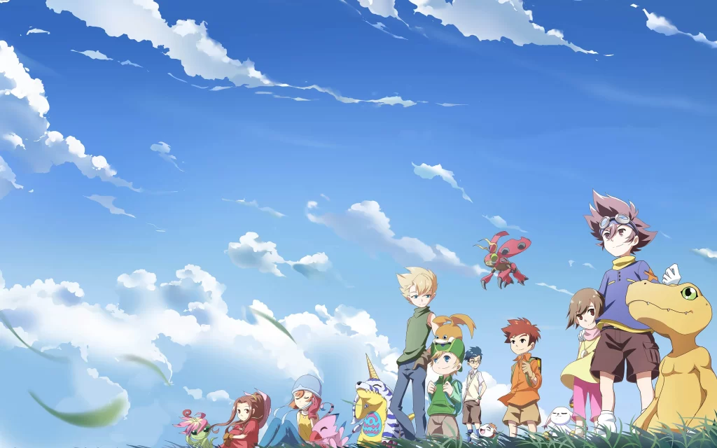 Children Blue Sky White Clouds Grass