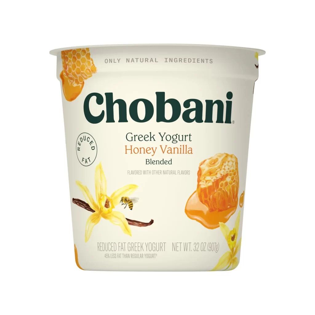 Chobani Greek Yogurt Honey Vanilla Reduced