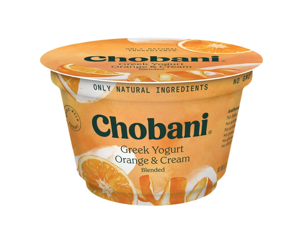 Chobani Greek Yogurt Orange Cream Blended