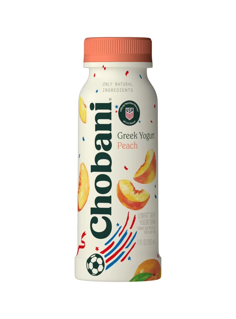 Chobani Greek Yogurt Peach White Red