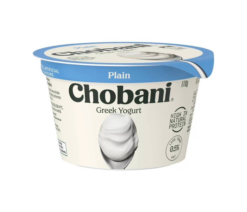 Chobani Greek Yogurt Plain Blue White