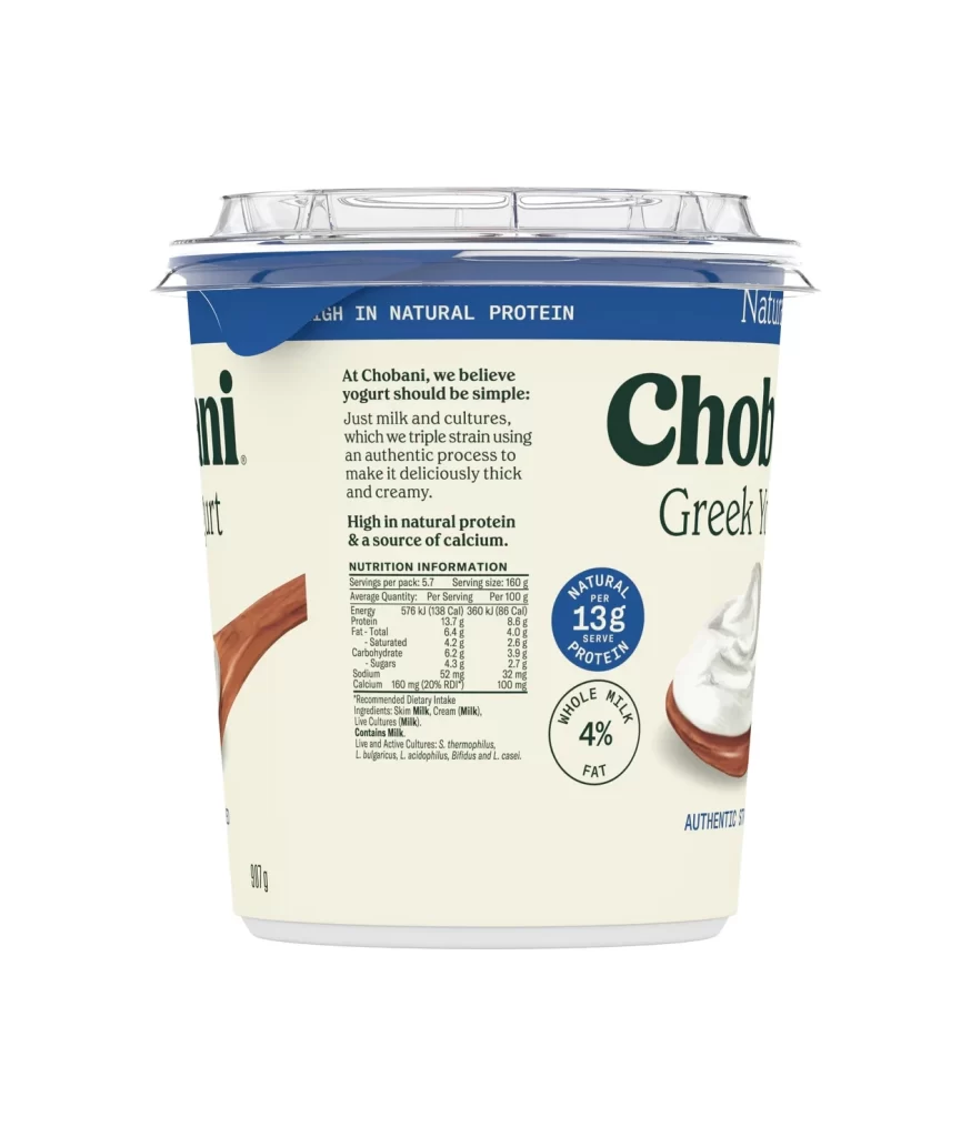 Chobani Greek Yogurt White Blue 4