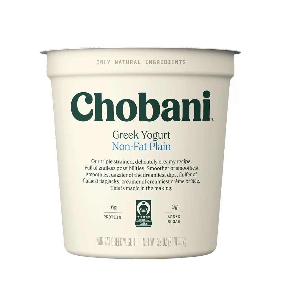 Chobani Greek Yogurt White Blue Green